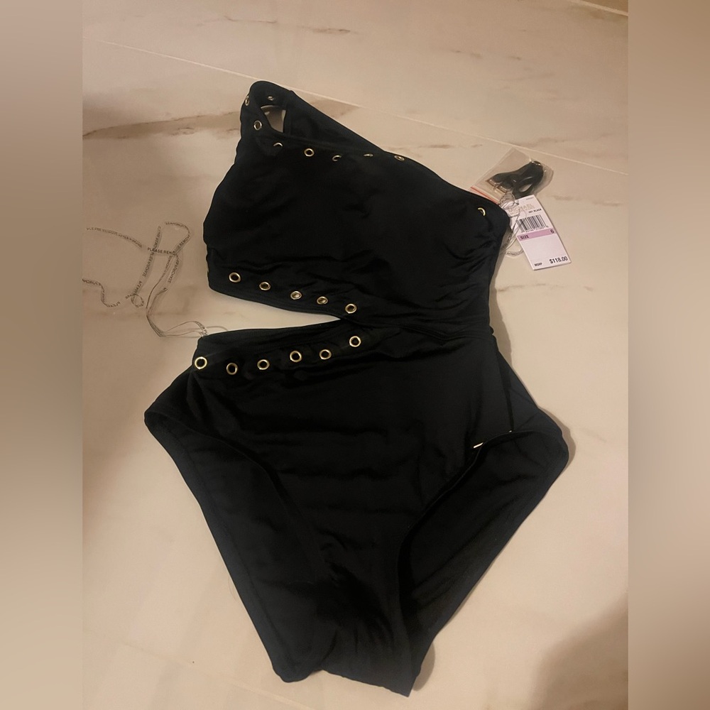 Stunning Michael Kors black bathing suits size 6 New with tags